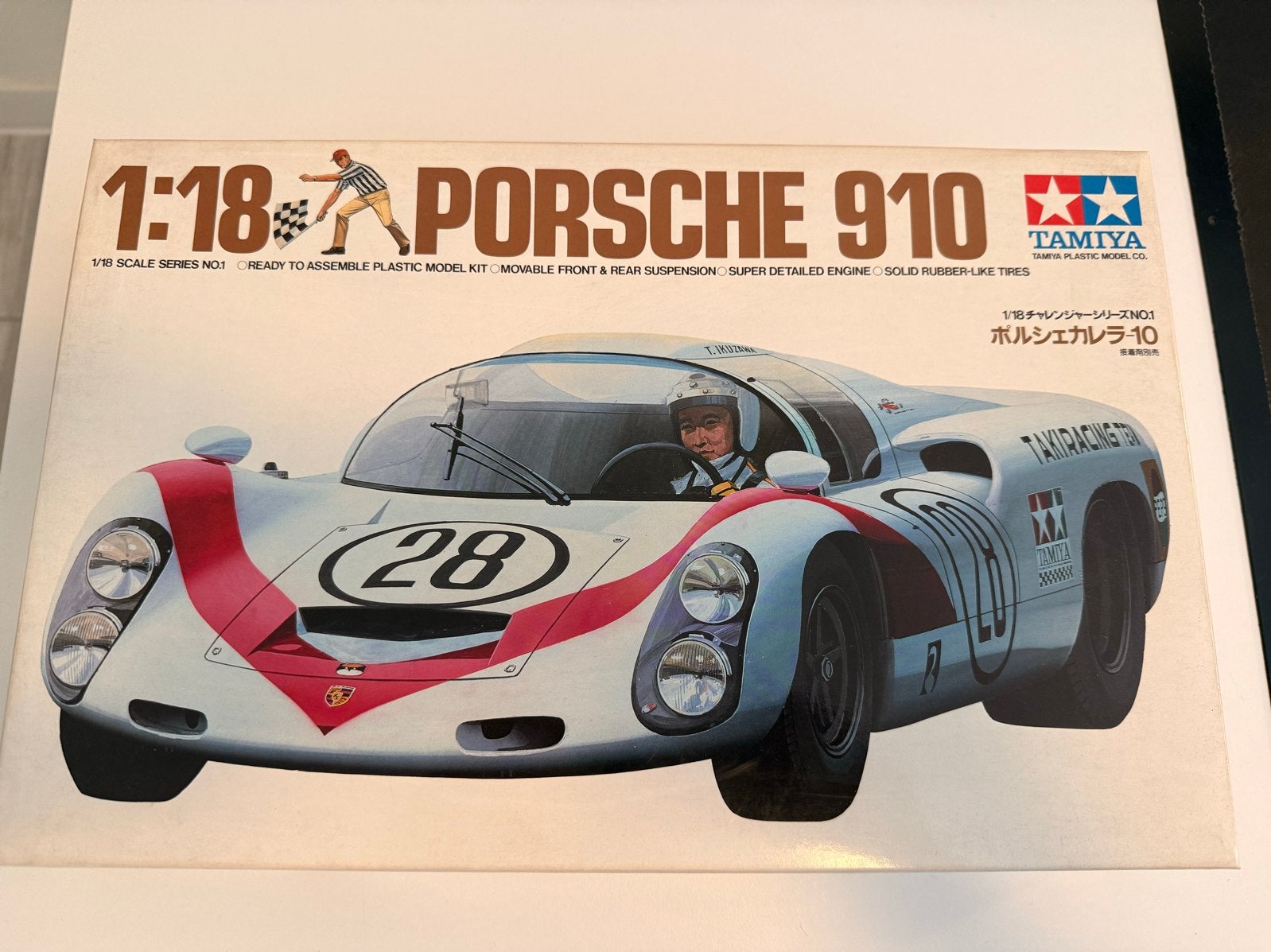 Tamiya Porsche 910 1:18 Modelbouwkit - Nieuw in doos, Ophalen of Verzenden, Nieuw, Auto, Overige merken