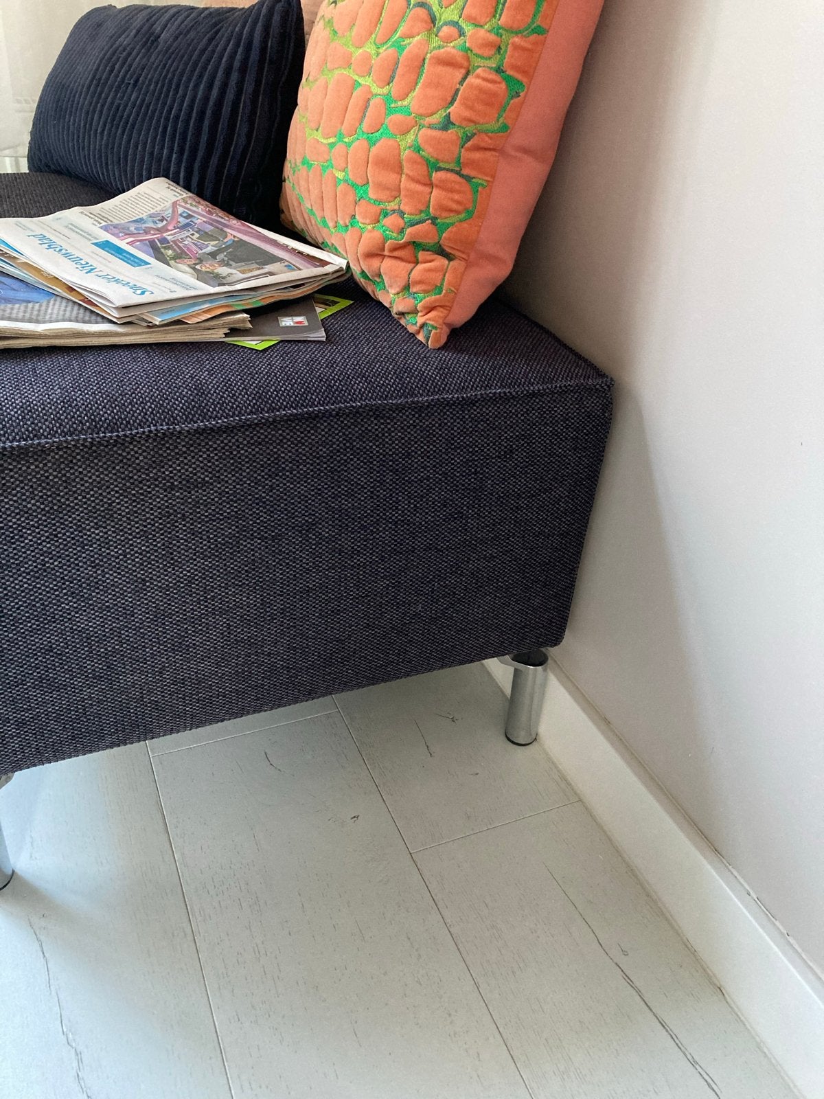 Antraciet Hocker Jamé Brent, Ophalen, Gebruikt, 50 tot 75 cm, 75 tot 100 cm