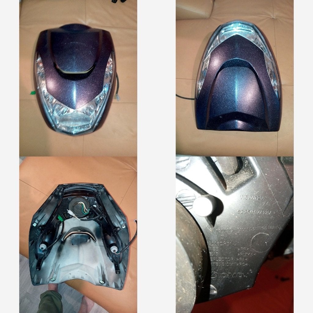 Koplamp unit compleet Peugeot KISBEE paars #KPA-0030, Ophalen of Verzenden, Gebruikt, Koplamp, Peugeot