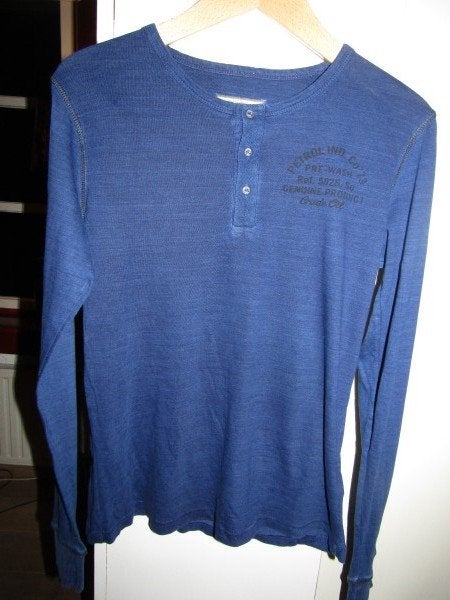 E1221 PETROL INDUSTRIES mt S longsleeve donkerblauw, Zo goed als nieuw, Maat 36 (S), Verzenden, Blauw