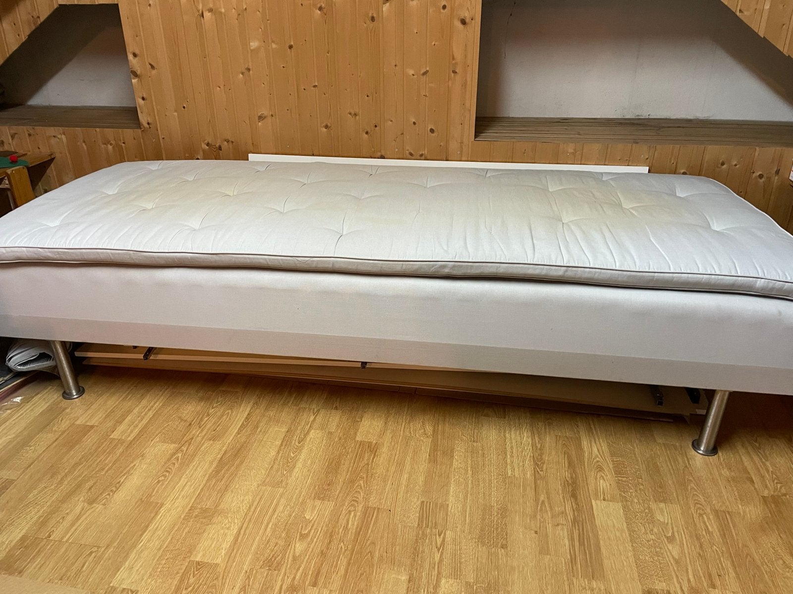 eenpersoonsbed boxspring Ikea Sultan 90x220, Ophalen, Gebruikt, 90 cm, Eenpersoons