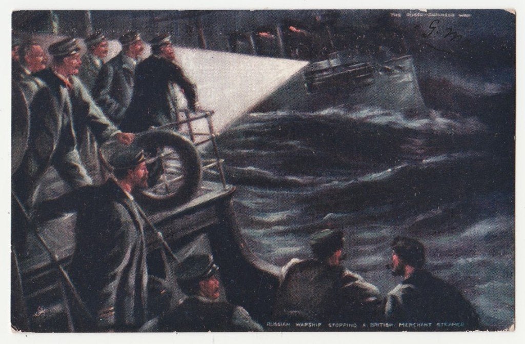 Russisch - Japanse oorlog.  1904.  Marine.  Oorlogsschepen, Verzenden, Voor 1920, Gelopen, Overige thema's