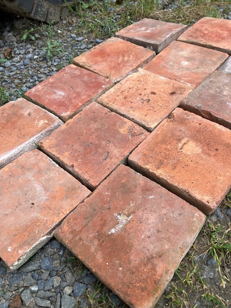Lot antieke terracotta tegels Voor info BELLEN 0474220705, Ophalen