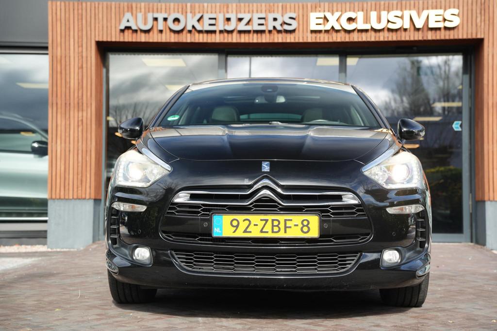 Citroen DS5 1.6 THP So Chic Panoramadak Cruise Clima Leer Al, Auto's, Gebruikt, Leder en Stof, Zwart, 1598 cc