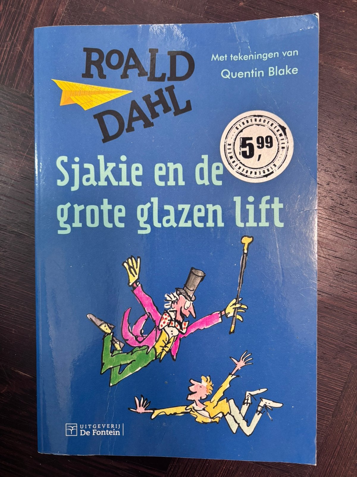 Roald Dahl kinderboek Sjakie en de chocoladefabriek, Ophalen of Verzenden, Zo goed als nieuw, Fictie algemeen