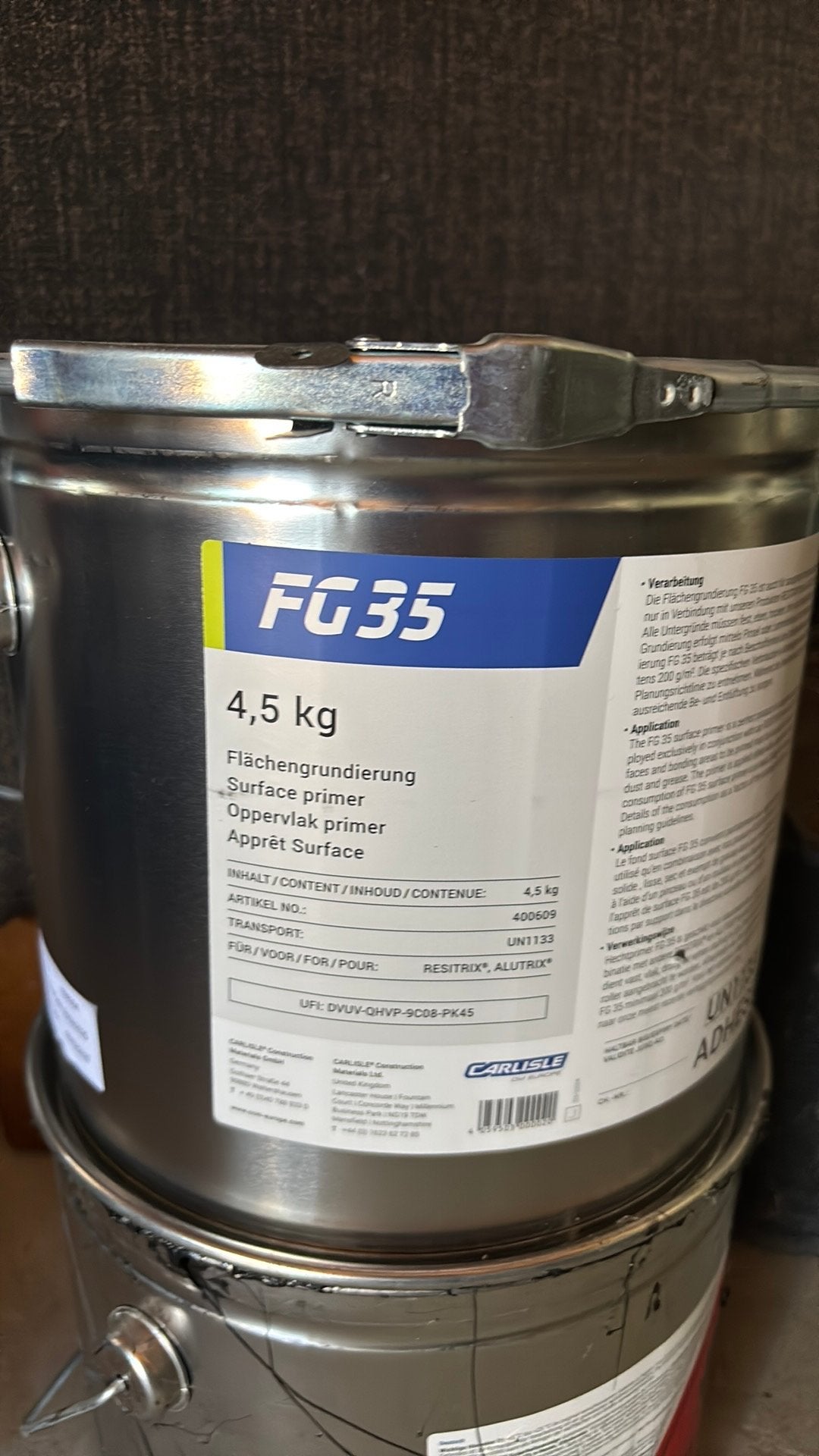 Primer / kleefstof voor resitrix dakbedekking epdm, Ophalen, Overige materialen, Zwart, Nieuw