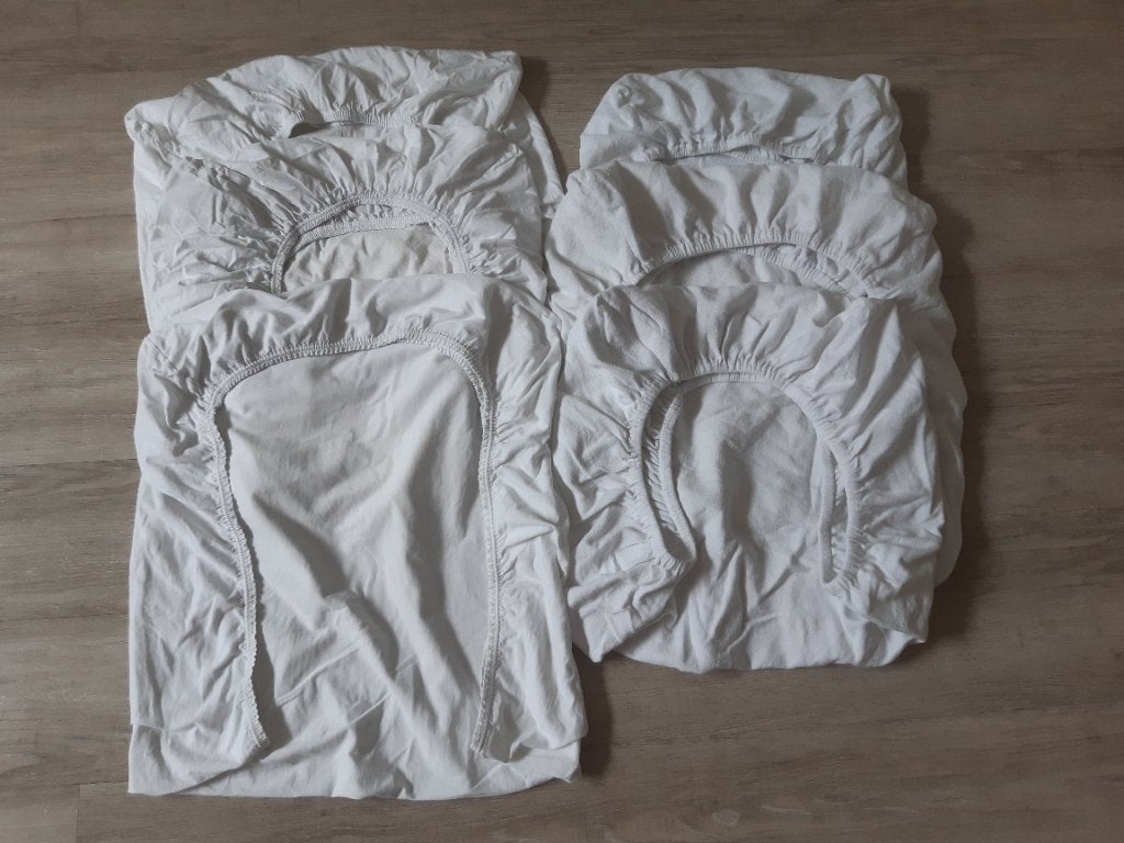 3x hoeslaken en 3x molton wit 120x60 ledikant, Kinderen en Baby's, Babywiegjes en Ledikanten, Ophalen of Verzenden, Gebruikt, Overige typen