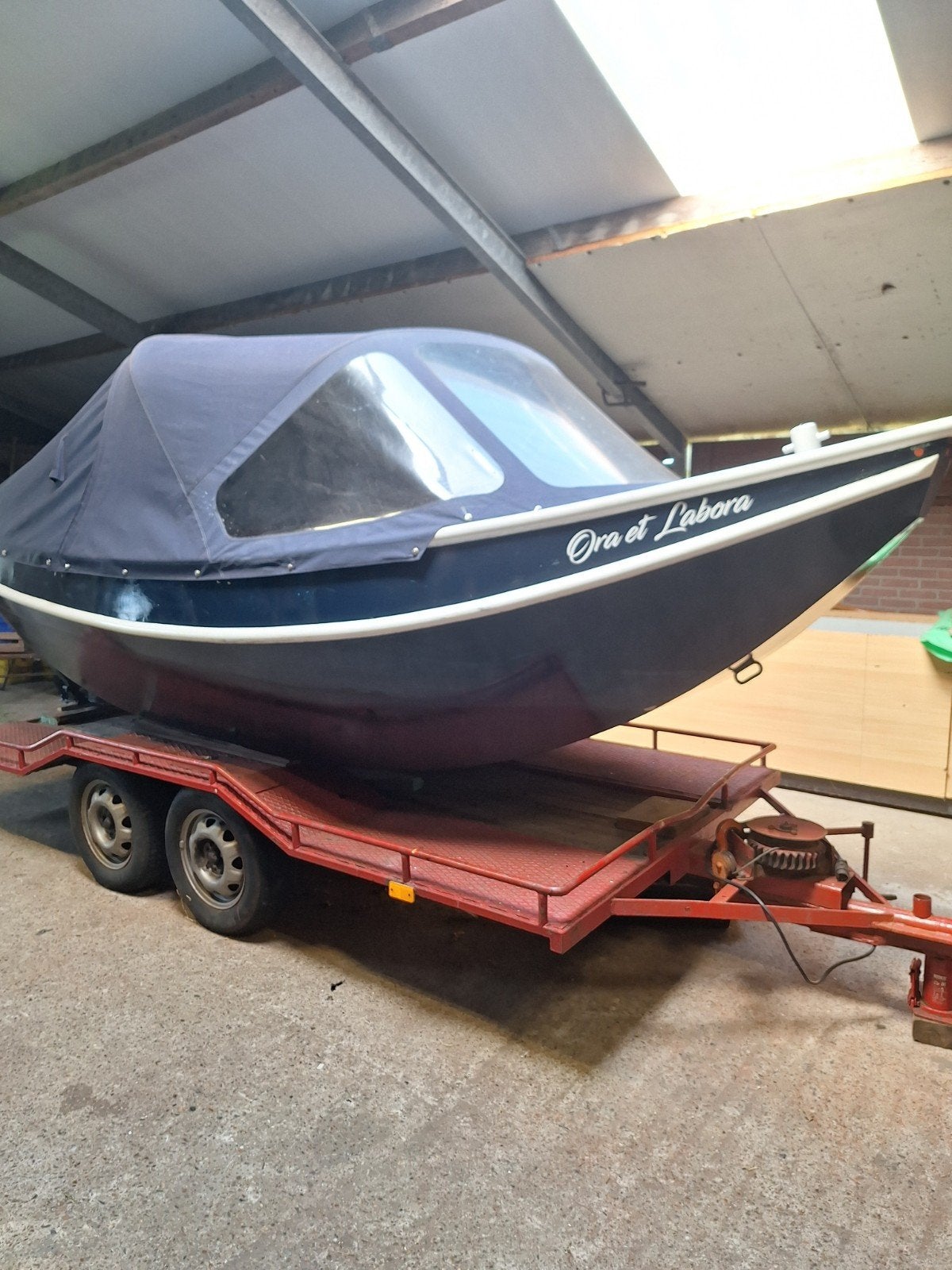 Vlet met binnenboord motor, Ophalen of Verzenden, Vlet