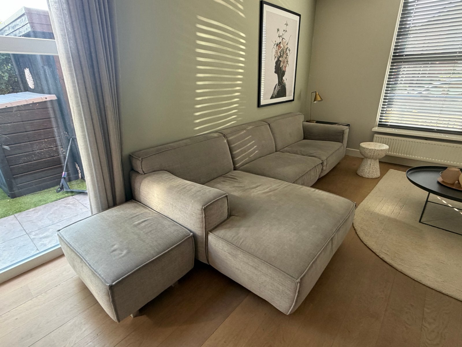 Moderne hoekbank-320 cm-comfortabel – ophalen 18 augustus, Ophalen, 250 tot 300 cm, Gebruikt, 100 tot 125 cm
