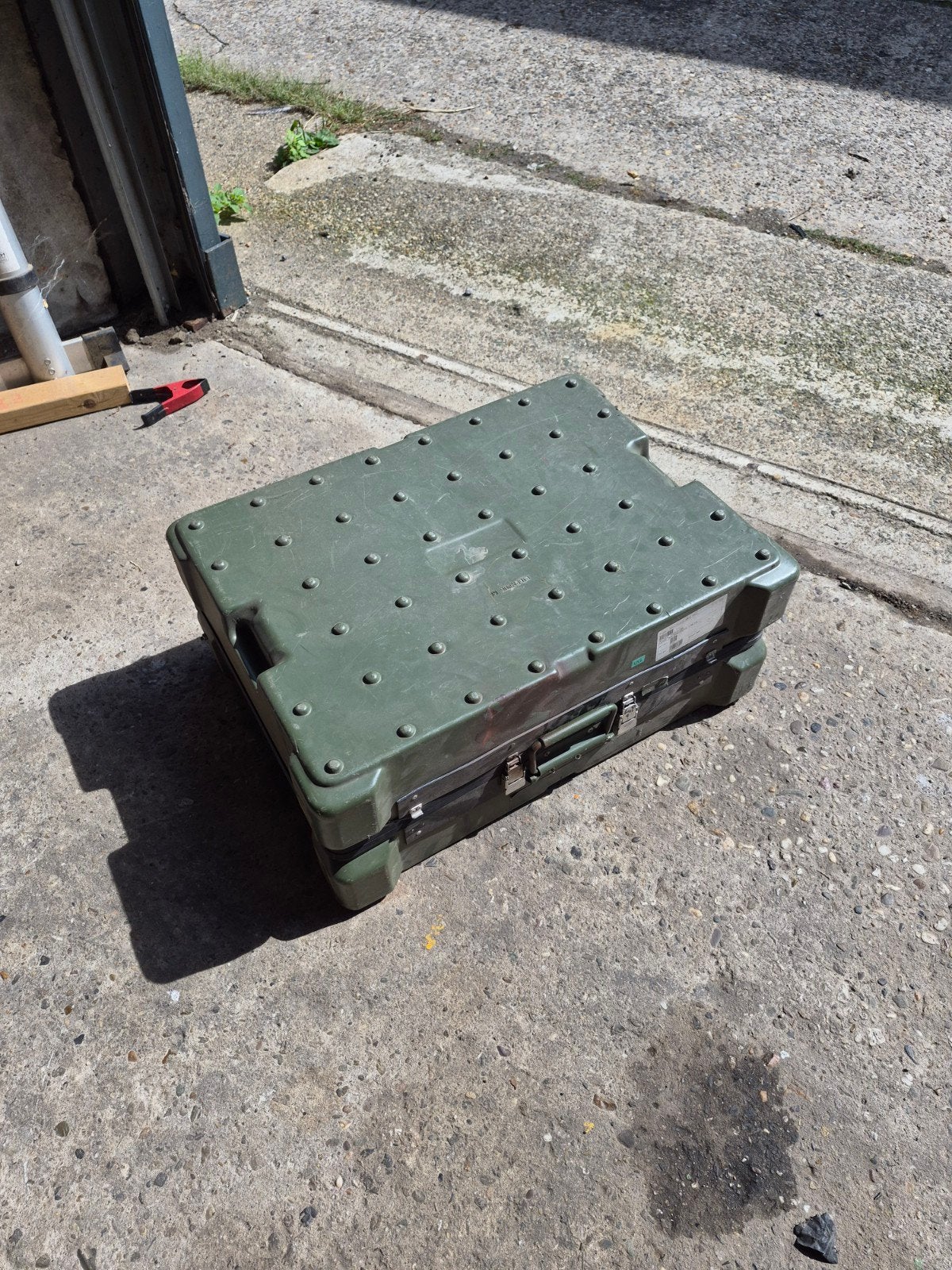 Robuuste Legergroene Koffer - 64x49x29cm, Ophalen