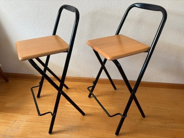hoge zitkrukken voor de keuken, tuin en terras / op vakantie, Ophalen, Met voetsteun, 60 tot 90 cm, Zo goed als nieuw