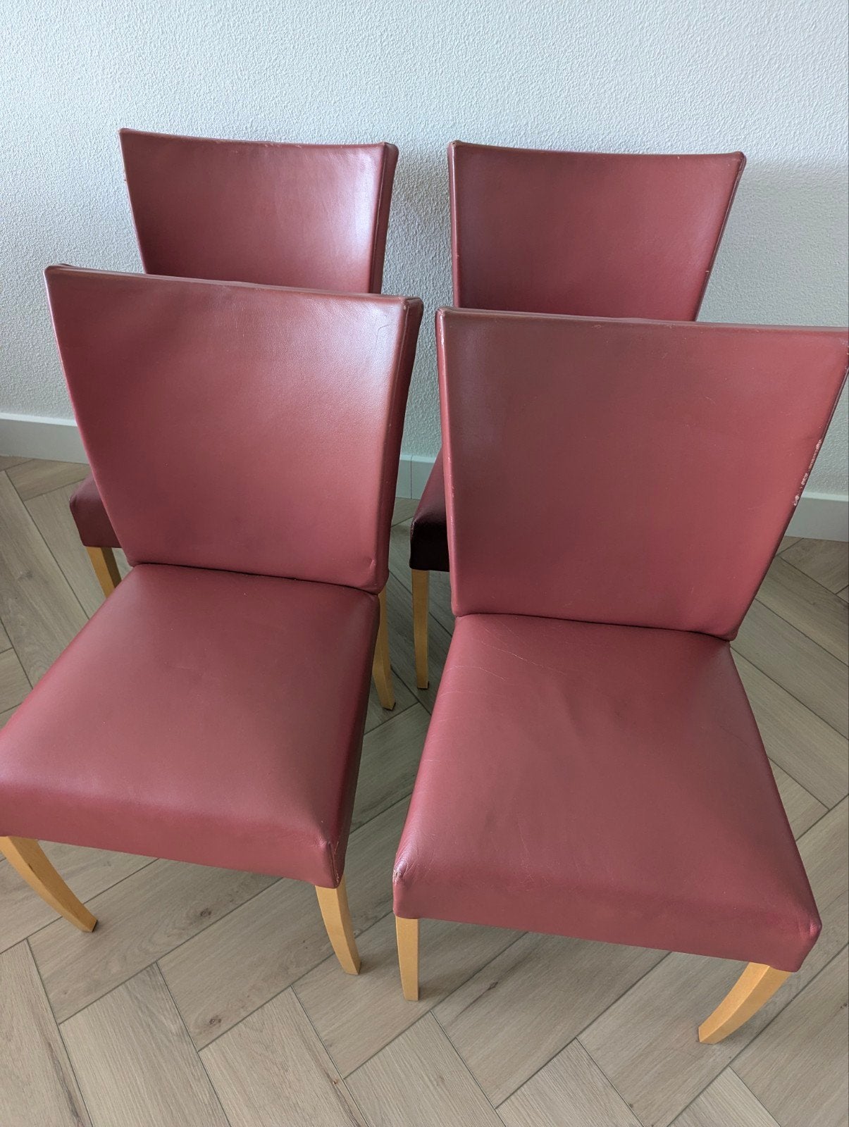 4 Design Montis stoelen, Huis en Inrichting, Ophalen of Verzenden, Gebruikt, Leer, Eén