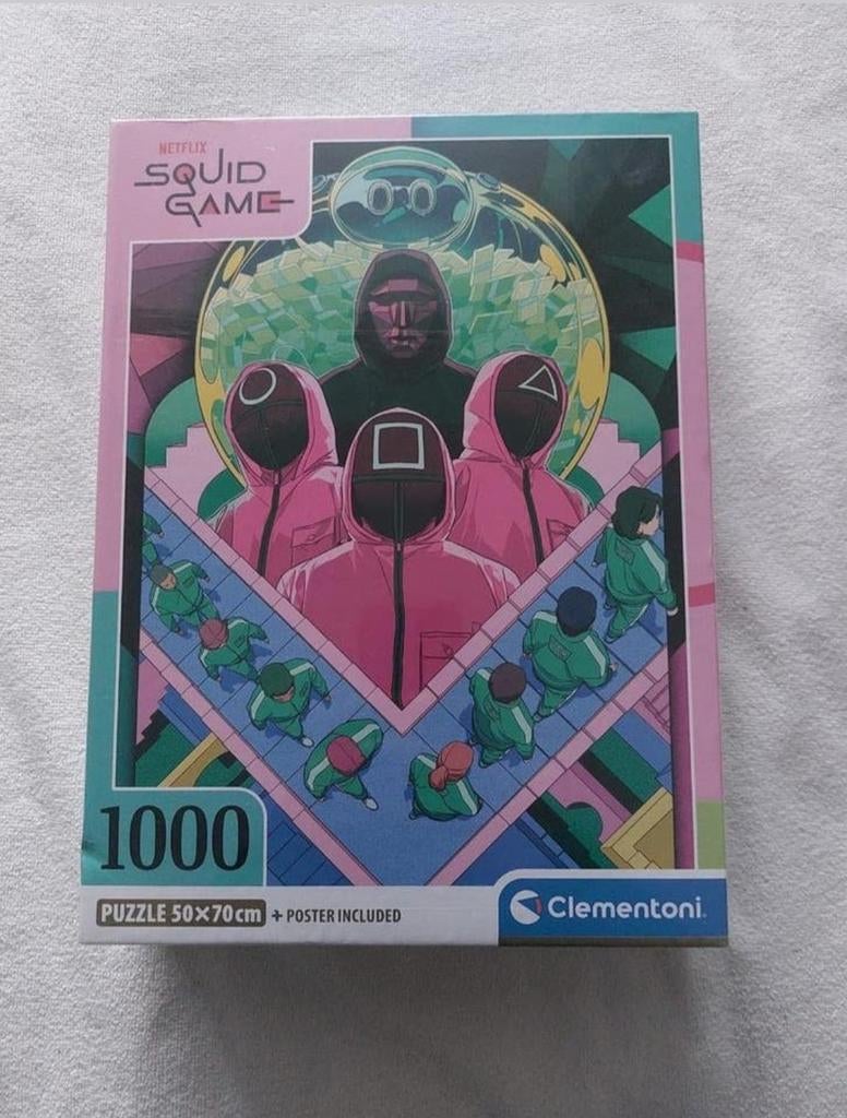 Nieuw Squid Game puzzel 1000 stukjes Clementoni, Ophalen, Meer dan 50 stukjes, Nieuw, 6 jaar of ouder