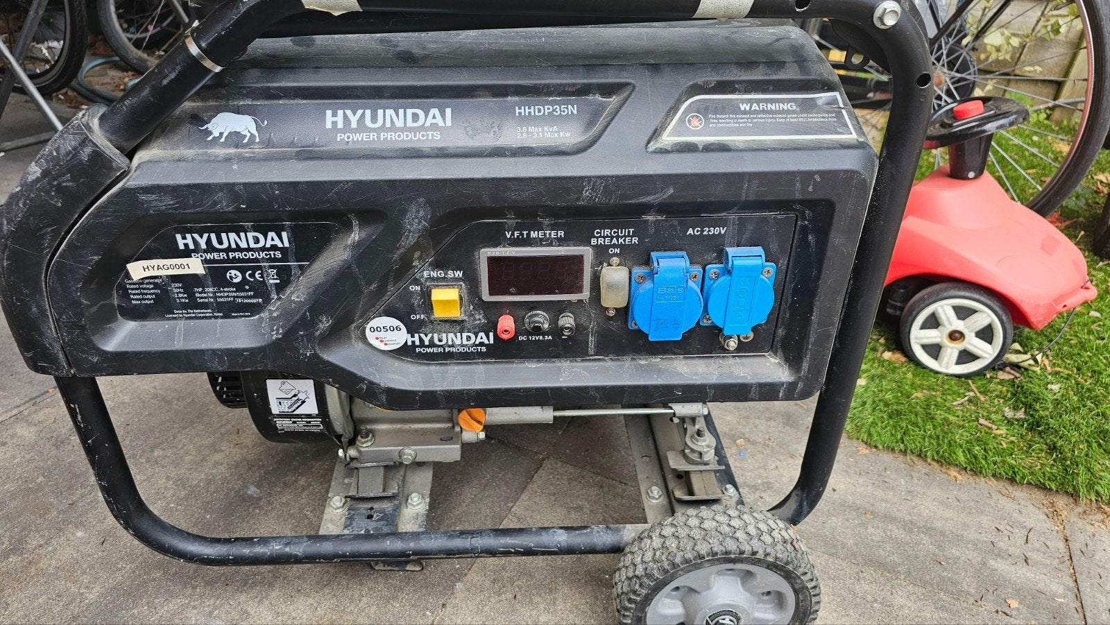 Hyundai Benzine Aggregaat 3.5 kVA - Gebruikt, Ophalen of Verzenden