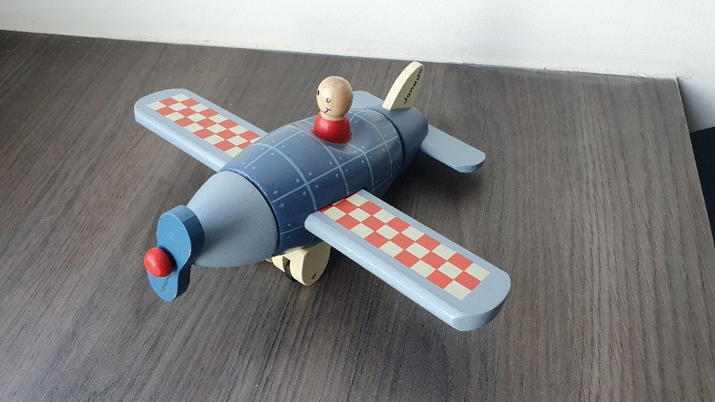 Janod magneetset vliegtuig puzzel, Kinderen en Baby's, Speelgoed | Houten speelgoed, Ophalen of Verzenden, Gebruikt, Overige typen