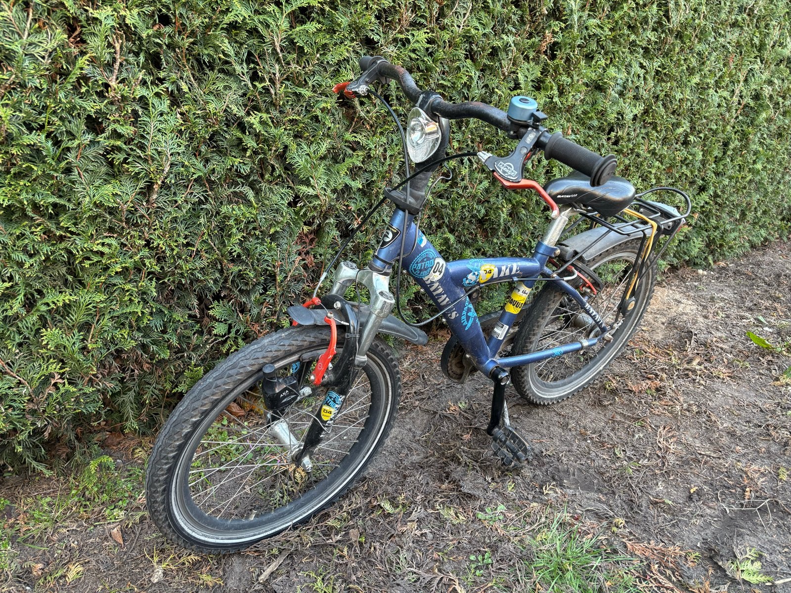 Blauwe kinderfiets met 20 inch wielen, Fietsen en Brommers, Ophalen, Gebruikt, Velgrem, 20 inch of meer