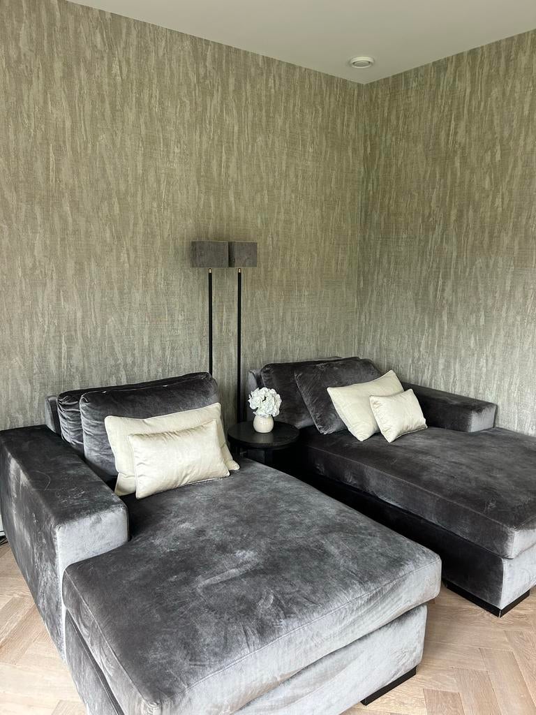 Luxe Chaise Longues van Interiors DMF inclusief kussens, Gebruikt, Eenpersoons, Ophalen of Verzenden, Minder dan 150 cm