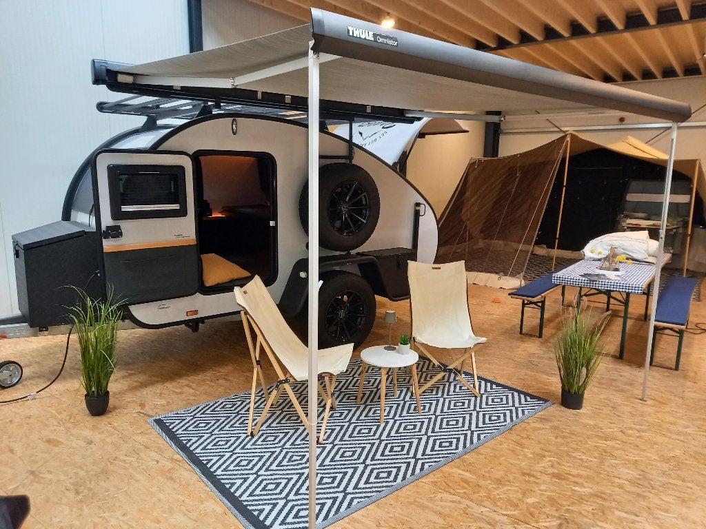 HeroCamper Ranger, Kampeerbeurs actie, Teardrop mini caravan, Caravans en Kamperen, Bedrijf, 750 - 1000 kg, Schokbreker, Tot en met 6
