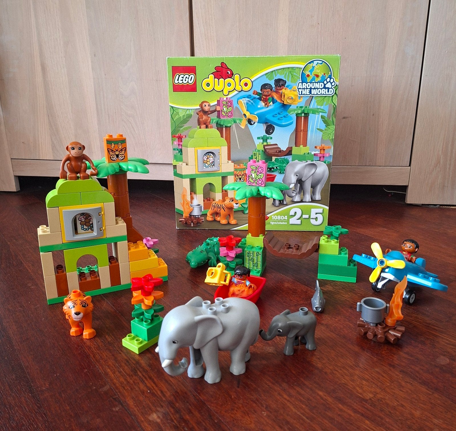 Lego Duplo 10804 Around the world Jungle 2-5 jaar, Kinderen en Baby's, Gebruikt, Inclusief instructies, Overige thema's, Ophalen of Verzenden