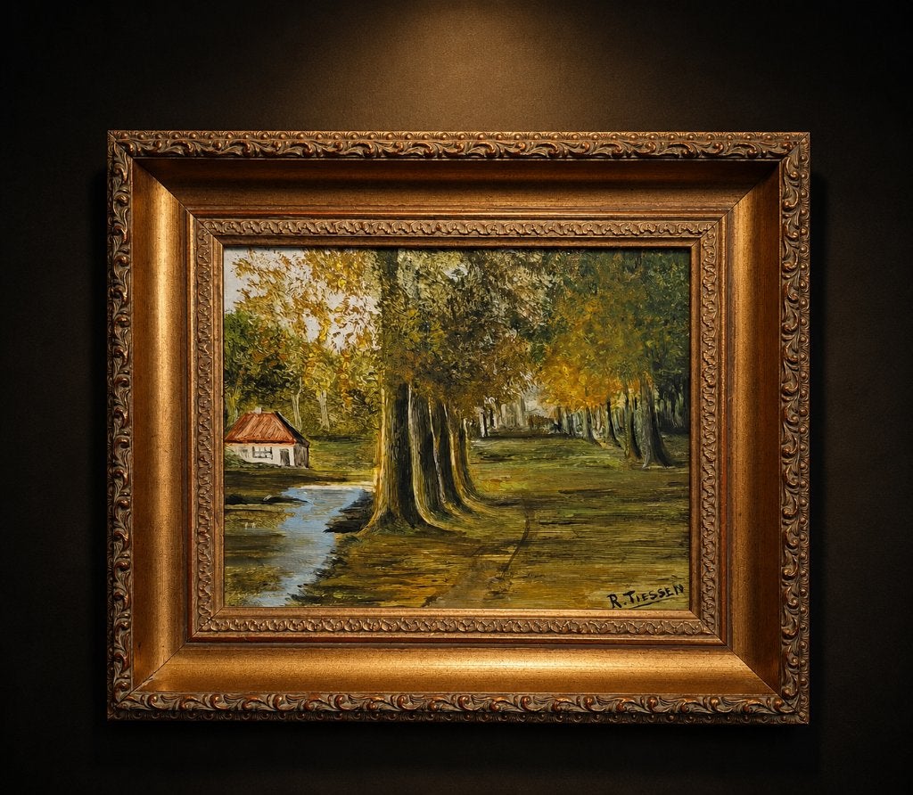 Golden Silence, Antiek en Kunst, Kunst | Schilderijen | Klassiek, Paneel, Impressionistisch, Ophalen of Verzenden, Gedateerd