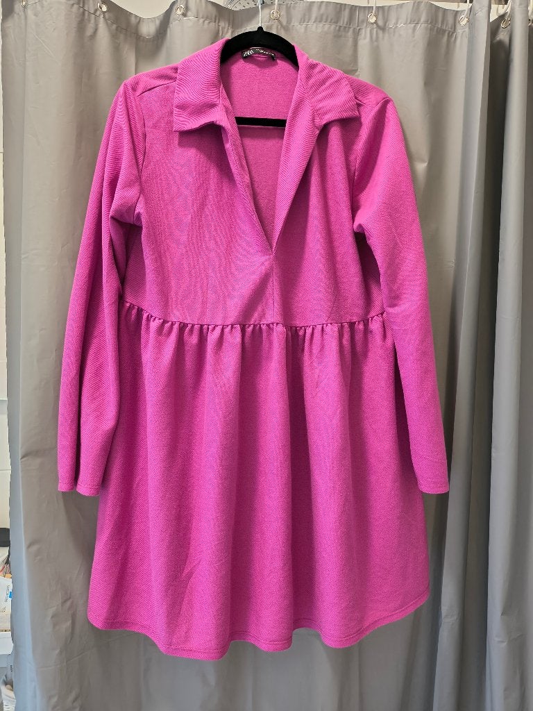 Zara Fuchsia Roze Jurk Maat M, Kleding | Dames, Jurken, Maat 38/40 (M), Zara, Ophalen of Verzenden, Zo goed als nieuw