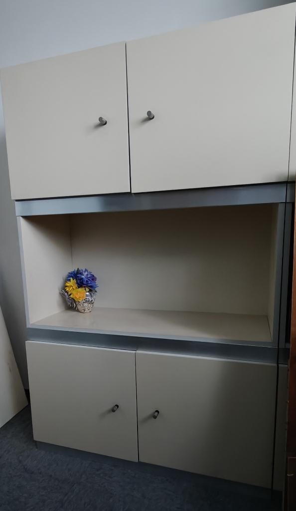 Twee witte opbergkasten, Huis en Inrichting, Ophalen, Kunststof, Gebruikt, 100 tot 150 cm