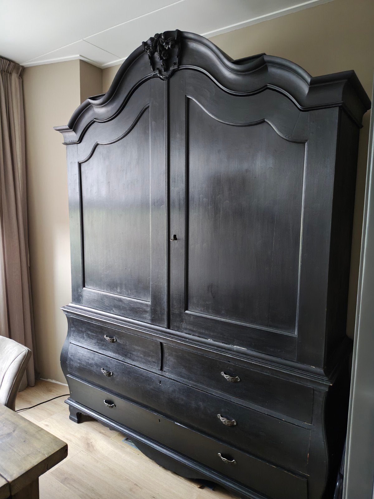Gepimpte antieke kabinet kast, Ophalen of Verzenden, Gebruikt, 50 tot 75 cm, 150 tot 200 cm