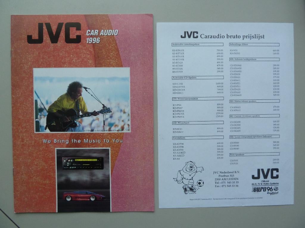 JVC Car Audio catalogus 1996, Ophalen of Verzenden, Zo goed als nieuw