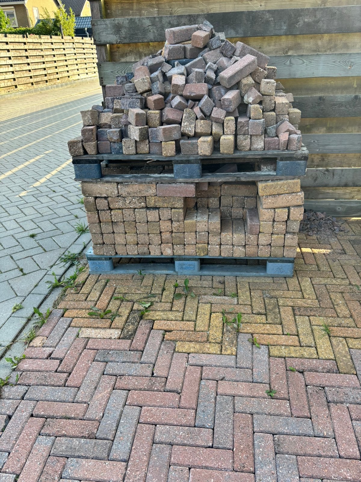 Gratis straat klinkers 5m2 en 10m2, Tuin en Terras, Tegels en Klinkers, Ophalen, Zo goed als nieuw, Beton, Klinkers