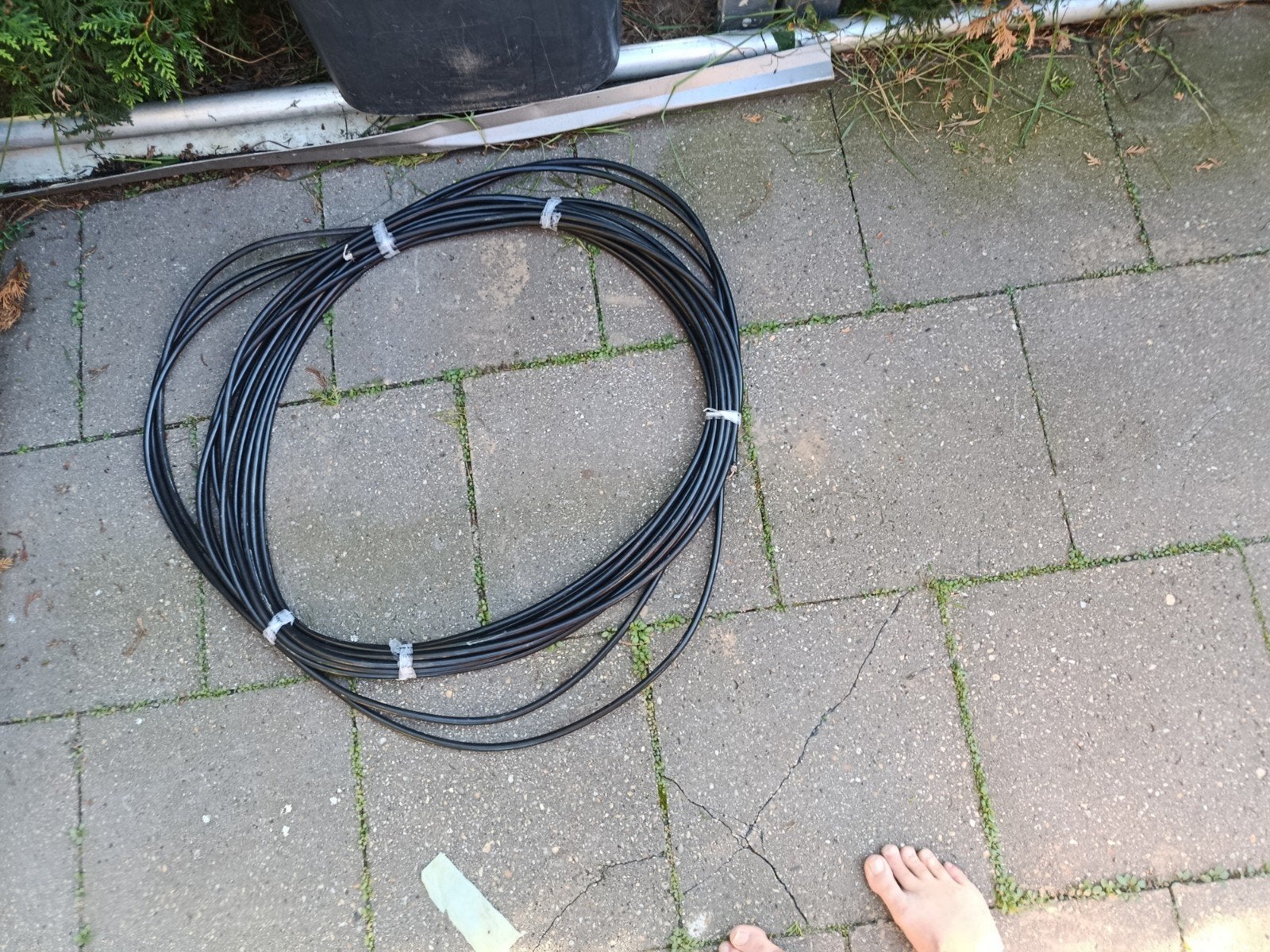 dikke koper kabel, Ophalen