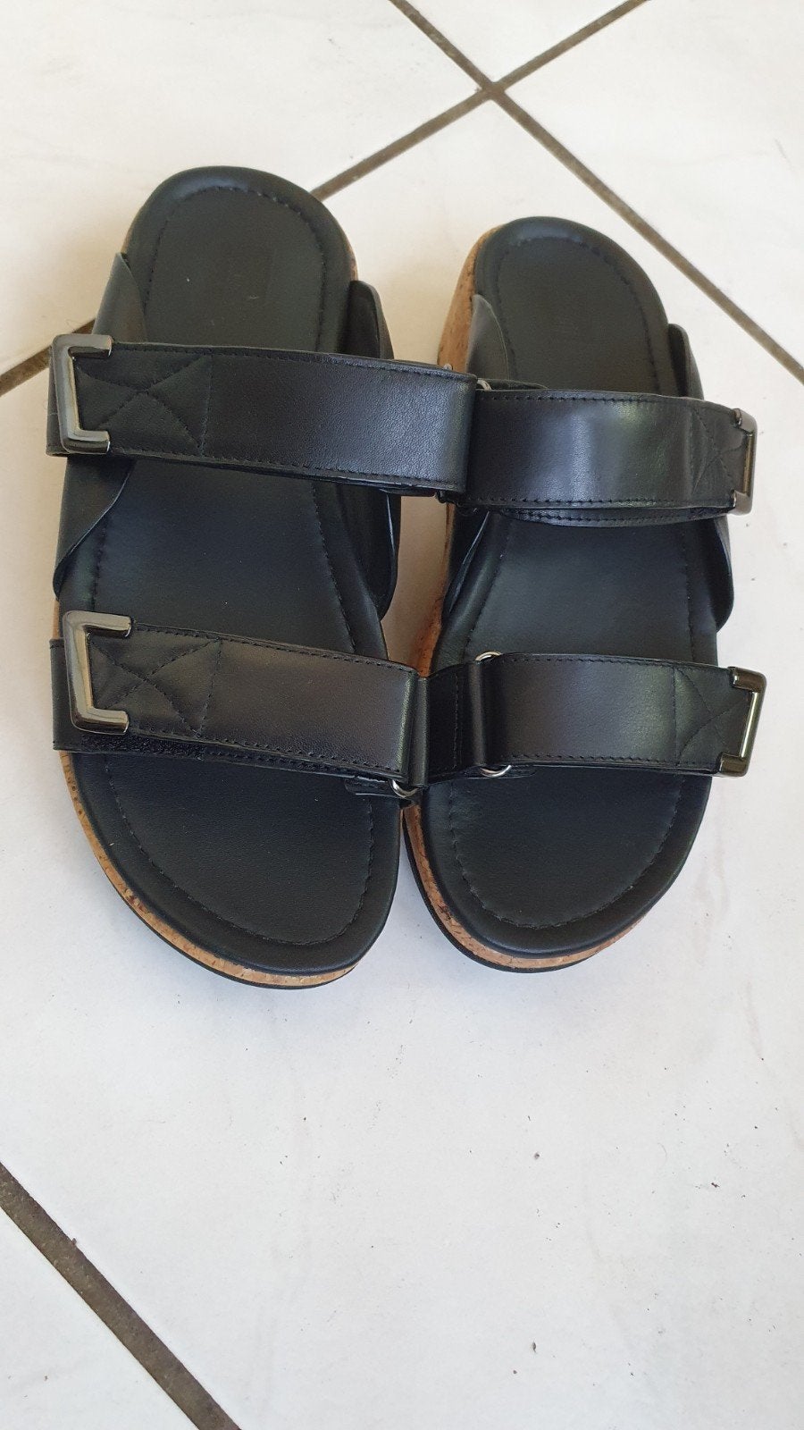 FitFlop Slippers Maat 40 Zwart met Kurk Zool, Slippers, Verzenden, Zwart, FitFlop
