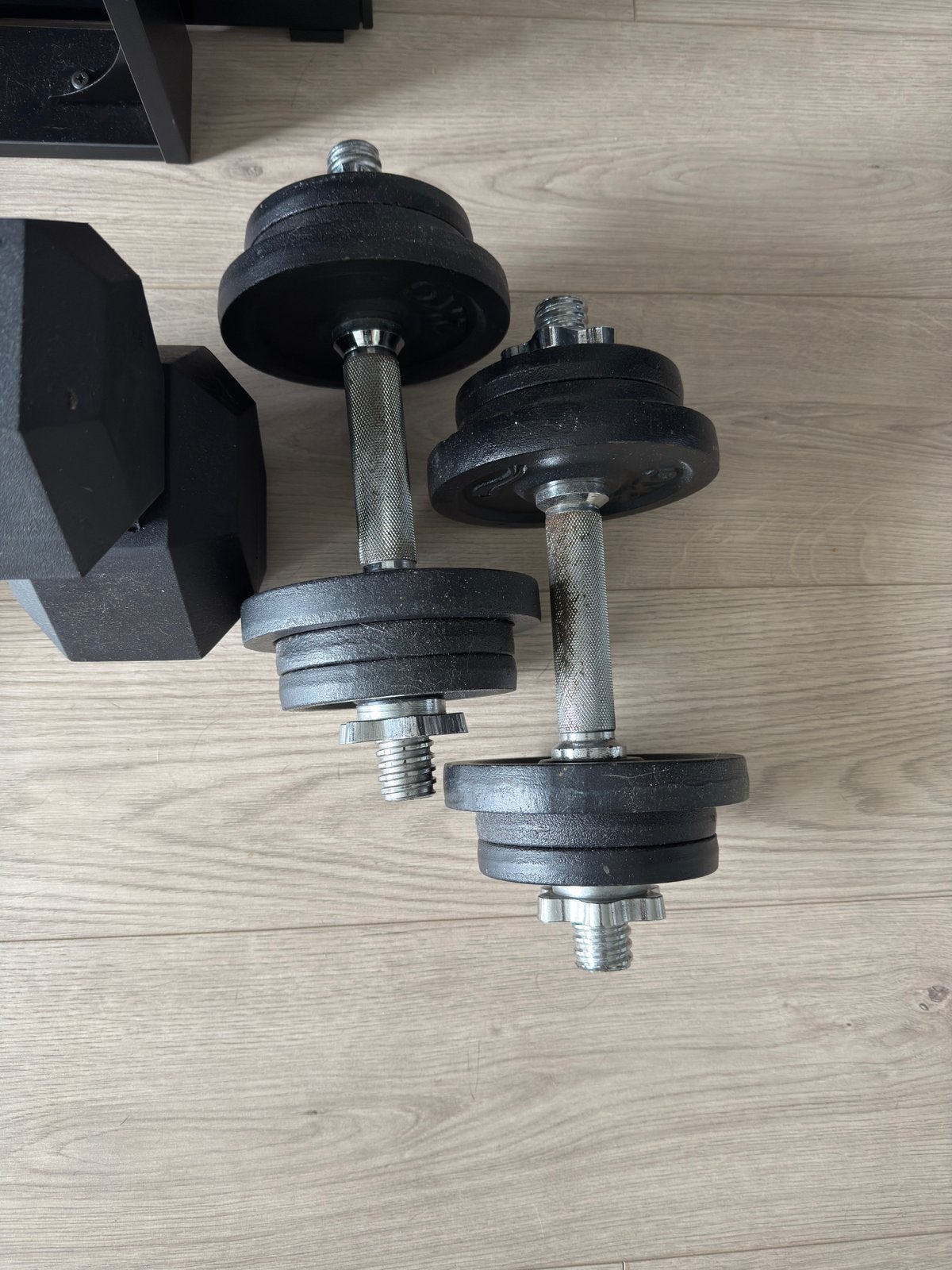 DUMMBELS 2x10KG, Sport en Fitness, Fitnessmaterialen, Ophalen, Zo goed als nieuw