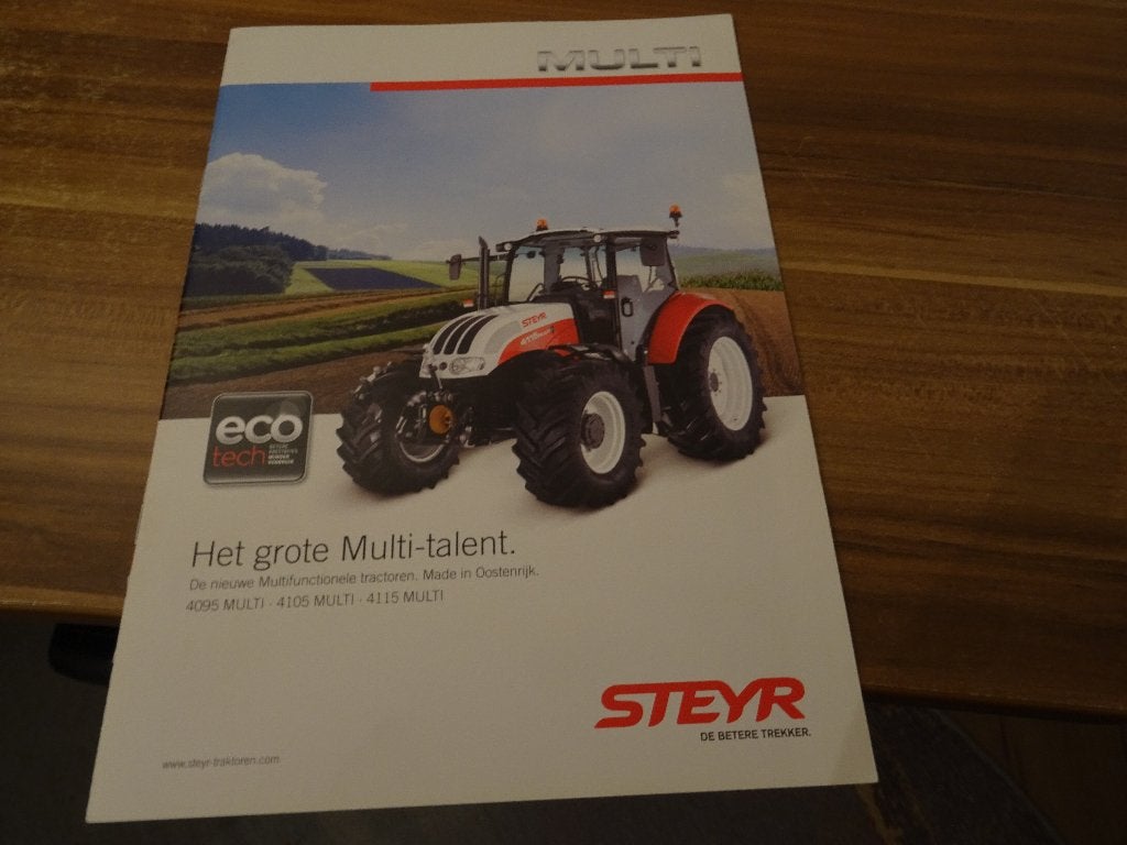 Steyr Multi trekker folder, Boeken, Ophalen of Verzenden, Nieuw, Folder