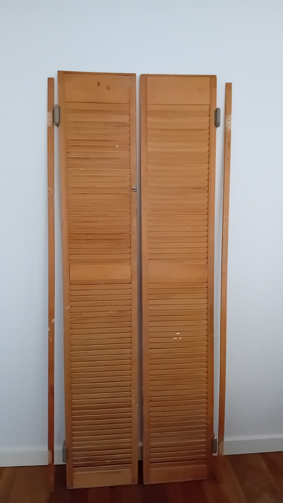 Houten vouwdeuren of klapdeuren, Ophalen, Gebruikt, 80 tot 100 cm, Binnendeur