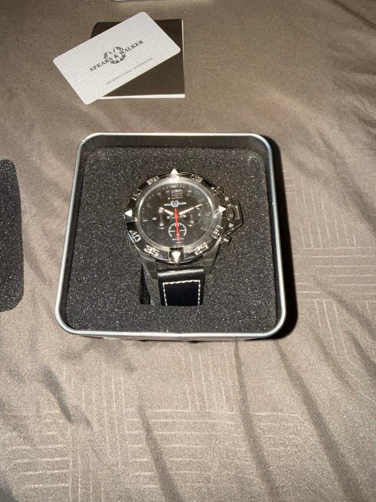 Spear & Walker Herenhorloge - Nieuw in Doos, Sieraden, Tassen en Uiterlijk, Horloges | Heren, Overige merken, Leer, Staal, Polshorloge