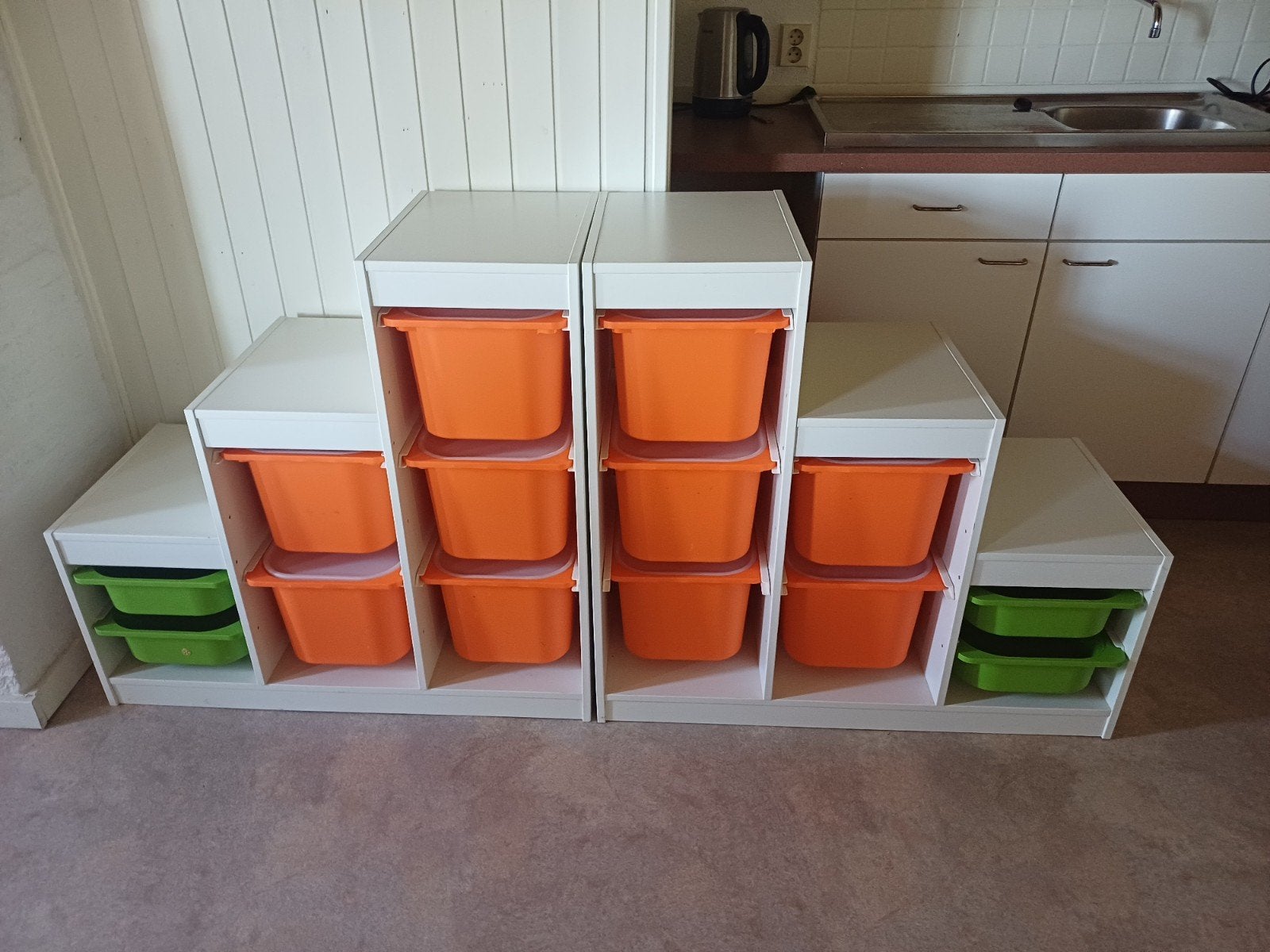 IKEA Trofast opbergsysteem met bakken, Gebruikt, Kast, 100 cm of meer, Minder dan 50 cm