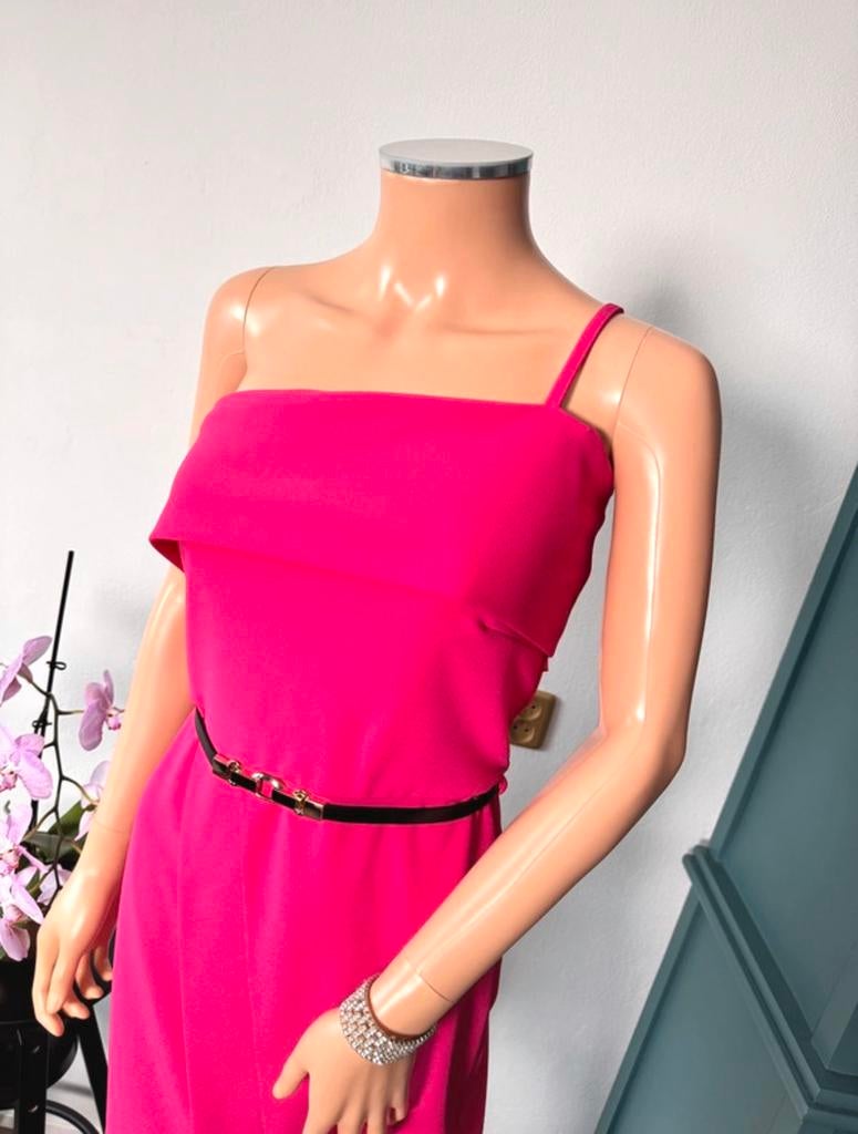MISS SELFRIDGE jurk + riem maat 38 - Hot Pink, Maat 38/40 (M), Ophalen of Verzenden, Zo goed als nieuw, Knielengte