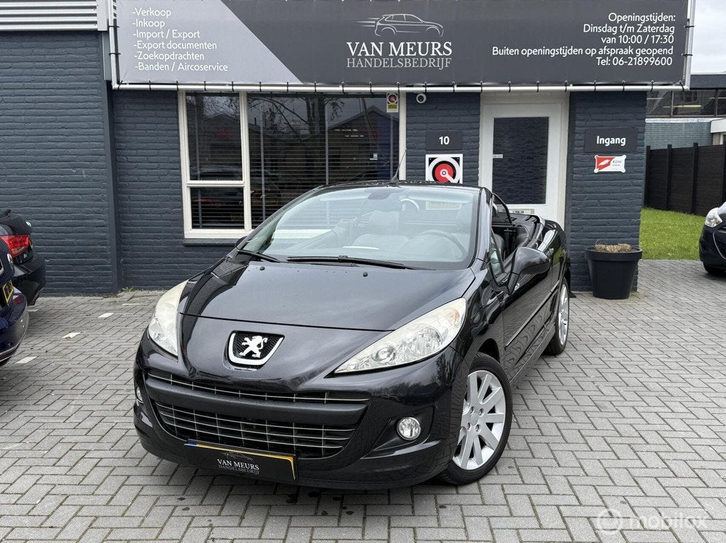 Peugeot 207 CC 1.6 VTi Noir & Blanc, Clima, Cruise, leder, A, Auto's, Euro 5, Gebruikt, Zwart, 4 cilinders