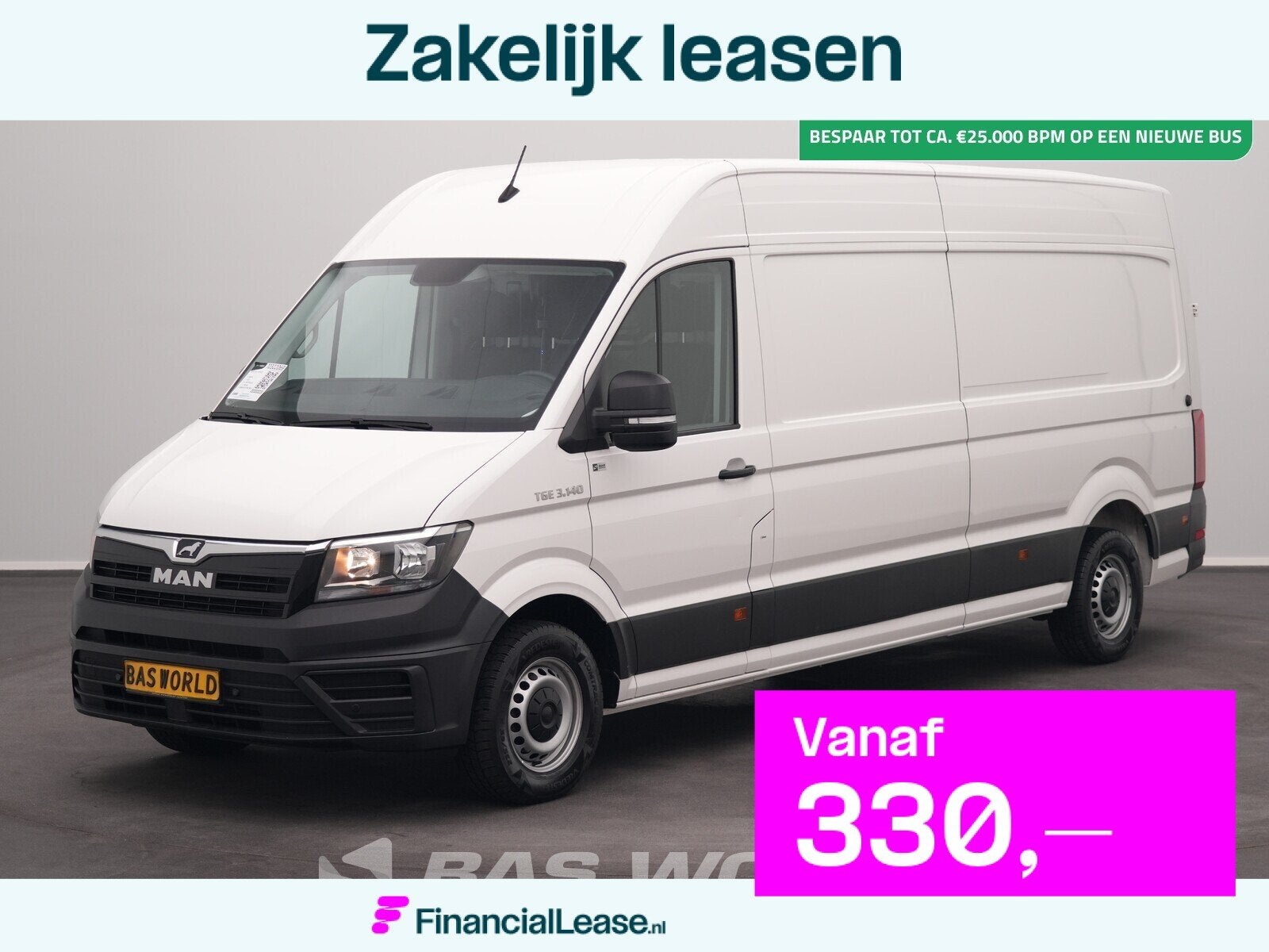 MAN TGE 3.140 L4H3 Airco Cruise Camera Parkeersensoren v+a E, Stof, Gebruikt, Euro 6, 4 cilinders