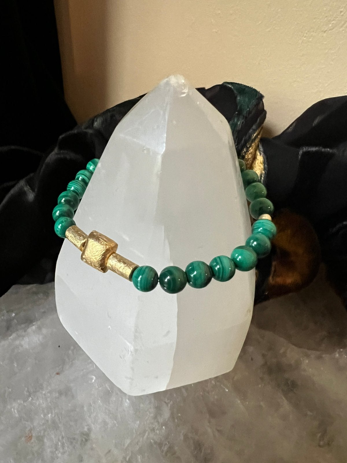 Malachiet zilver beschermt geluk aura straling healing magie, Met bedels of kralen, Nieuw, Ophalen of Verzenden, Groen