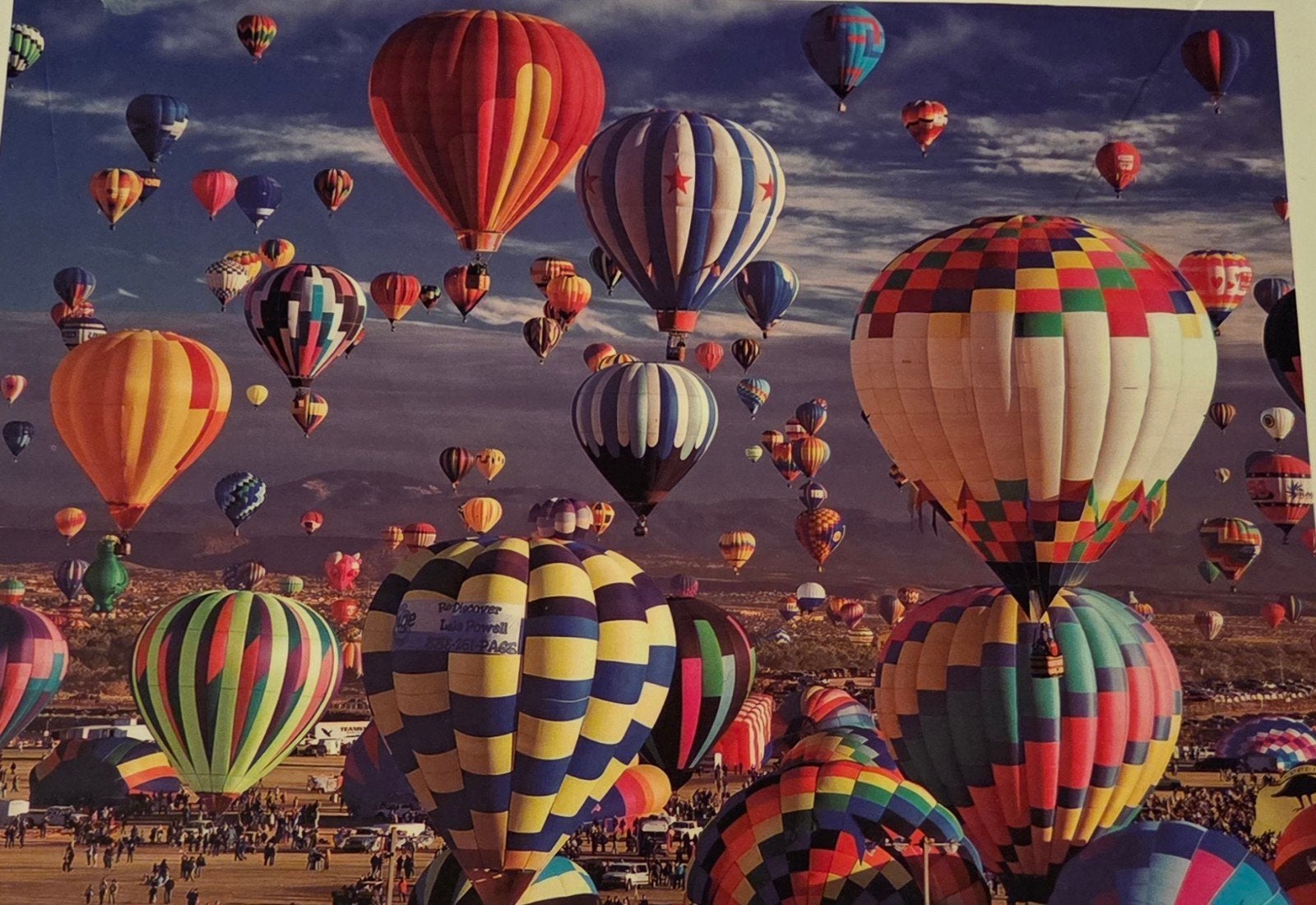 Puzzel, mooie afbeelding met luchtballonnen, Ophalen