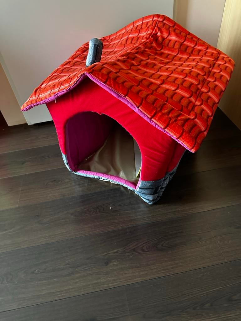 Hondenhuisje van polyester en katoen, Dieren en Toebehoren, Ophalen of Verzenden, Zo goed als nieuw