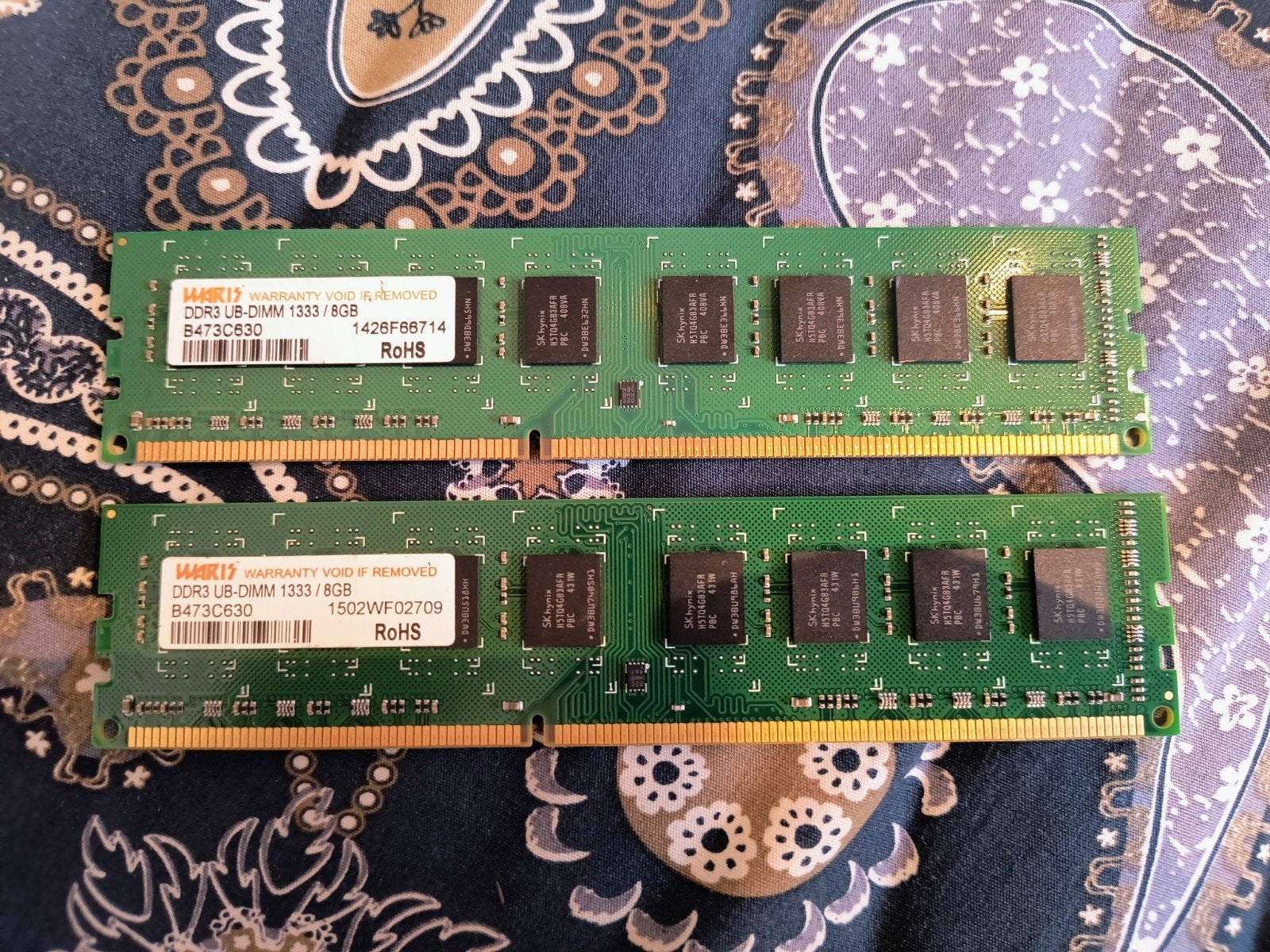 2x 8GB DDR3 RAM Geheugen 1333MHz Desktop (16GB totaal), Computers en Software, RAM geheugen, DDR3, Ophalen of Verzenden, Zo goed als nieuw