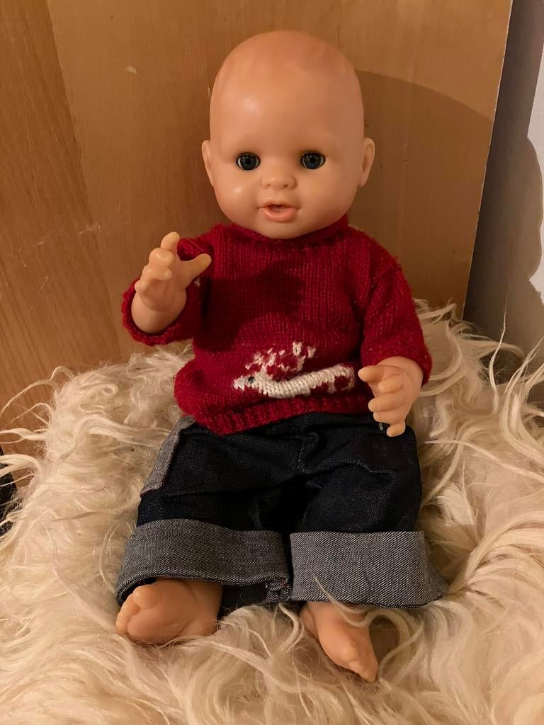 Corolle badpop jongen met broek en trui Paul, Ophalen of Verzenden, Zo goed als nieuw, Pop