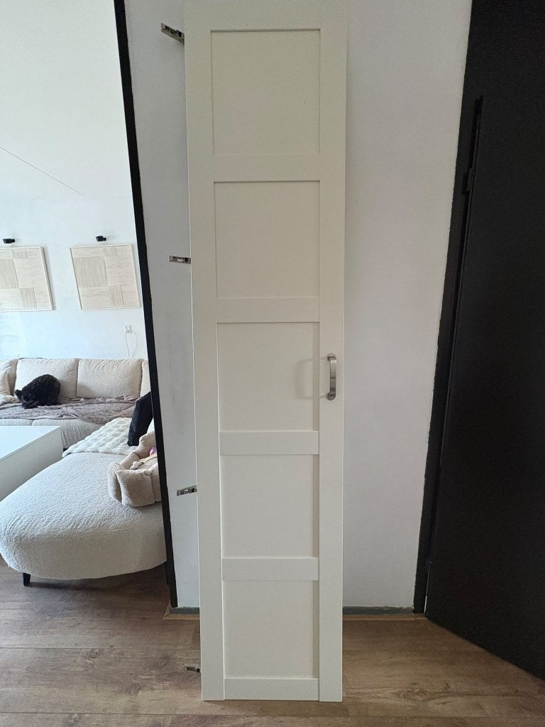 BERGSBO PAX Deur met scharnieren, wit, 50x229 cm, Minder dan 50 cm, Gebruikt, 200 cm of meer, Minder dan 25 cm