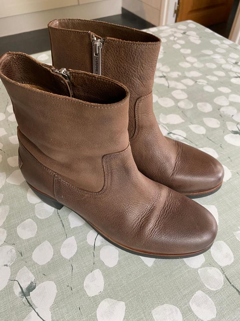 Shabbies enkellaarsjes bruin maat 39, Schoenen met lage hakken, Bruin, Ophalen of Verzenden, Zo goed als nieuw