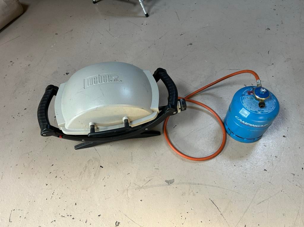 Weber Q1000 gasbarbecue met Campingaz gasfles, Tuin en Terras, Gasbarbecues, Ophalen of Verzenden, Gebruikt