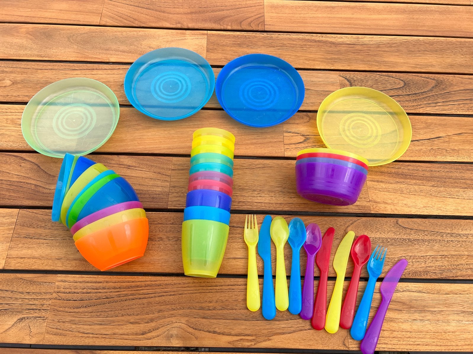 Ikea plastic serviesset, Ophalen, Kunststof, IKEA, Zo goed als nieuw