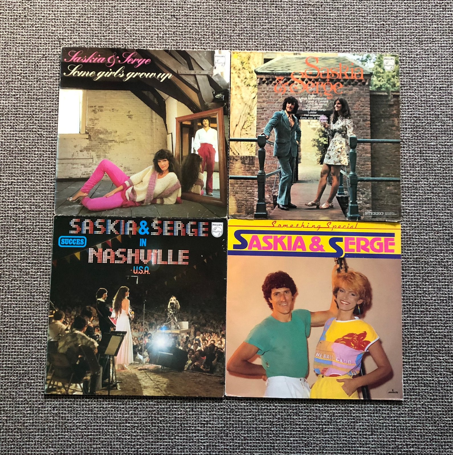 Saskia & Serge 4 lp’s, Ophalen, Gebruikt, 12 inch