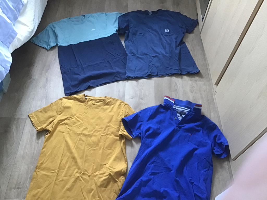Diverse merk T-shirts - Selected Homme, Vans, Carhartt, Tomm, Ophalen of Verzenden, Gedragen, Overige maten, Overige kleuren